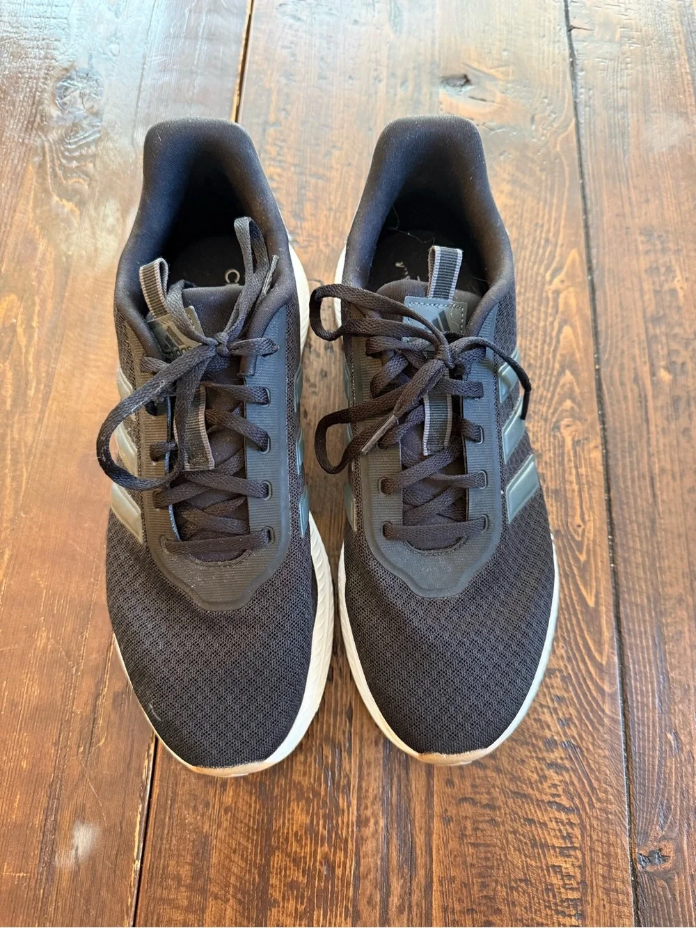 adidas Black Sneakers with White Midsole and Gum Outsole